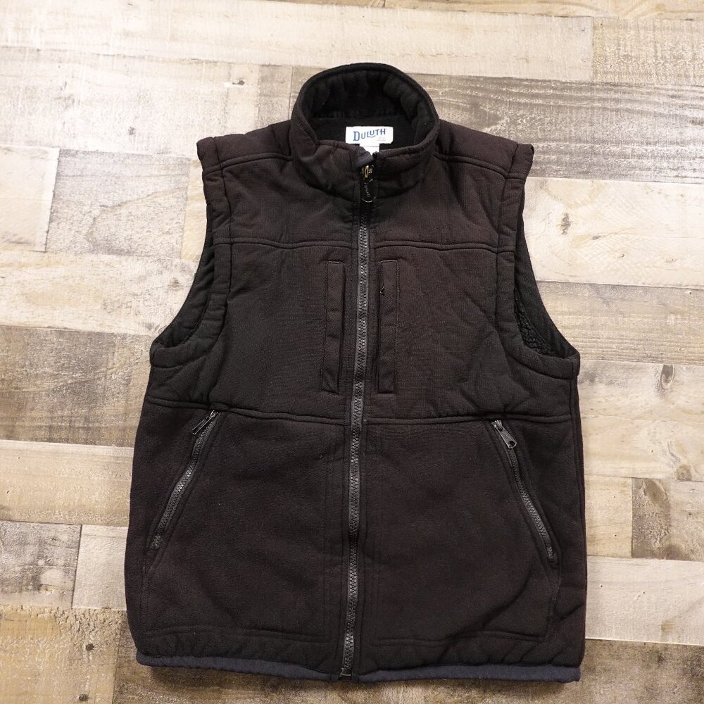 Duluth Trading Bear Hide Fleece Vest men's medium black